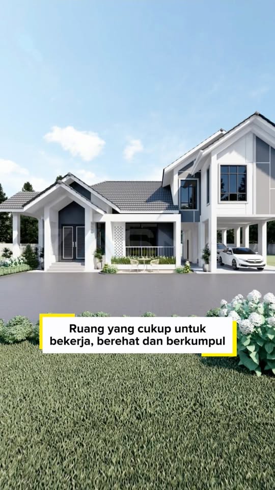 Rumah yang faham gaya hidup profesional. Kerja, rehat, berkumpul... Semua cukup ruang ✨...