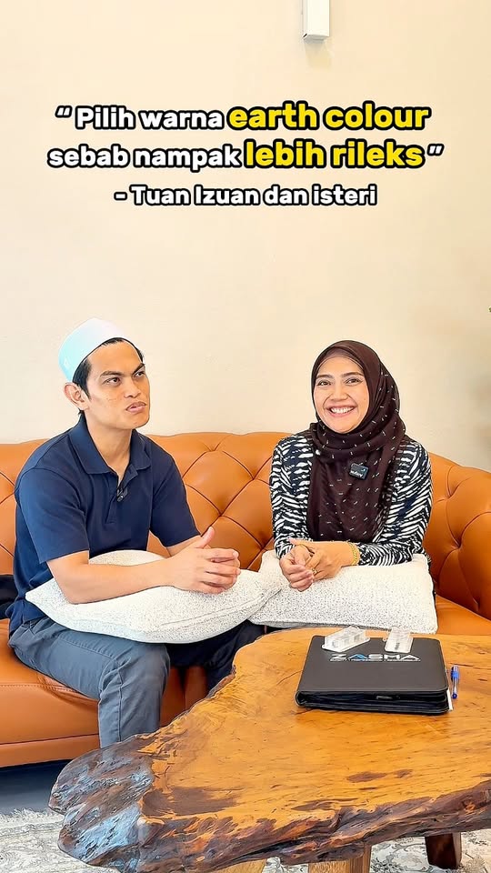 " ✨"Encik Izuan dan isteri pilih warna earth colour untuk rumah nampak lebih rileks dan mudah...