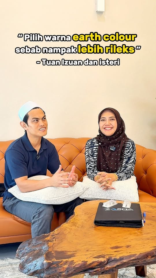 ✨Encik Izuan dan isteri pilih warna earth colour untuk rumah nampak lebih rileks dan mudah nak play...