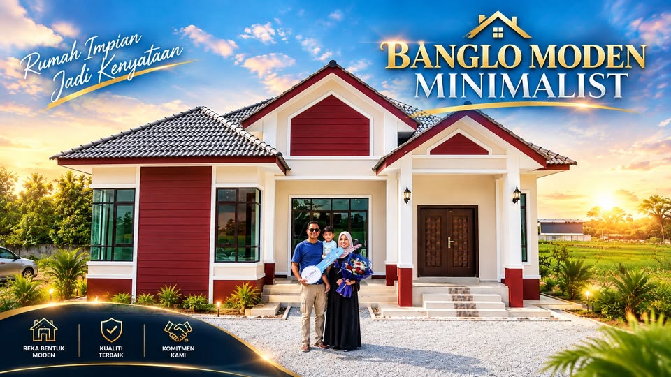 Bayangkan… anda melangkah masuk ke rumah yang direka khas ikut citarasa sendiri, dibina atas tanah m...